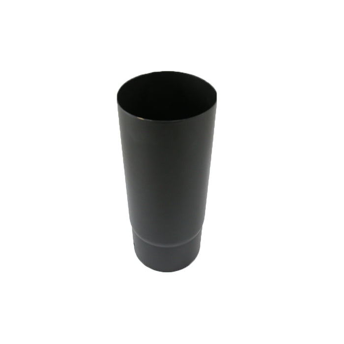 0.25 metre Straight 6 Inch Plain Black Flue Section white background