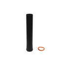 0.5 metre Straight 3 Inch Plain Black Flue Section on white background