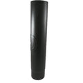 0.5 metre Straight 5 Inch Black Flue Section with Door white background