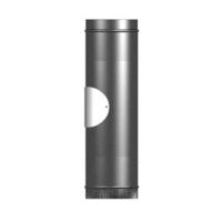Black enamelled flue pipe 6 inch diameter with door