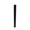 1 metre Straight 3 Inch Plain Black Flue Section on white background
