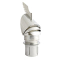 125mm Dragon Chimney Cowl Powder Stainless Steel with white background