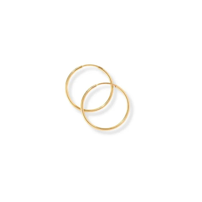 14k Gold Endless Hoops - Le Serey