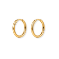14k solid Gold Huggie Hoops - Le Serey jewelry