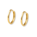 14k Solid Gold Jewelry Square Huggie Hoops - Le Serey