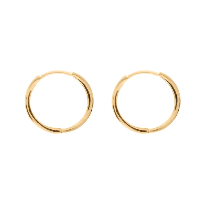 14k Gold Square Huggie Hoops - Le Serey