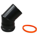 3 Inch 45 Degree Enamel Flue Bend Plain-black on white background