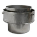 Stove Pipe Increasing Connector Cuff on a white background