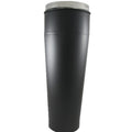 5 Inch (125mm) Black Tapered Appliance Connector Inc Locking Band on white background twin wall
