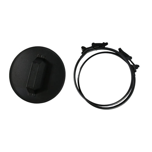 Black Twin Wall 90 Degree Tee locking bands on white background