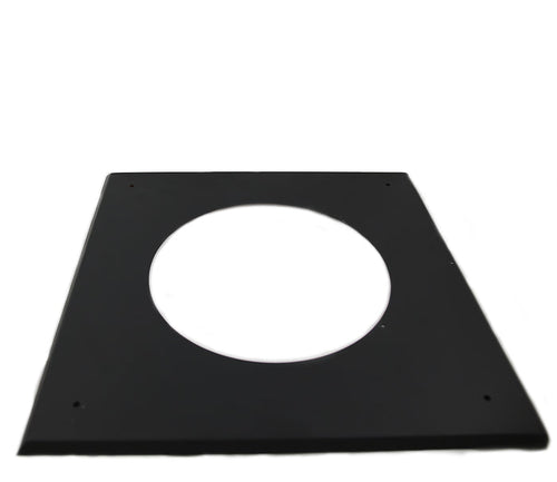 Black Twin Wall Flat Ceiling / Wall Plate on white background