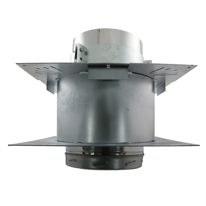 Silver Twin Wall Flue Fire Stop Kit Ventilated