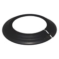 6 Inch Rosette Enamelled Matt Black with white background