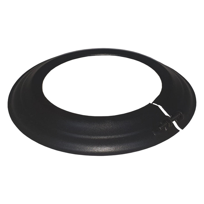6 Inch Rosette Enamelled Matt Black with white background