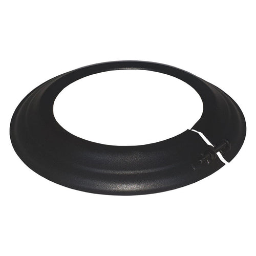 6 Inch Rosette Enamelled Matt Black with white background