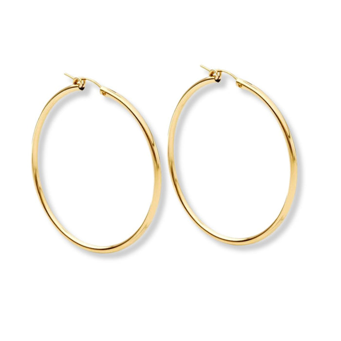 50mm Everyday Hoops in 14k gold filled