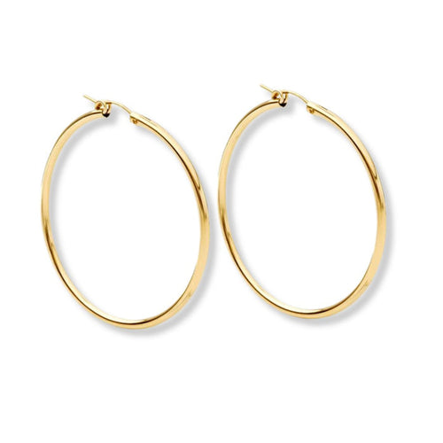 50mm Everyday Hoops in 14k gold filled