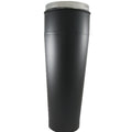 6 Inch (150mm) Black Tapered Appliance Connector Inc Locking Band on white background