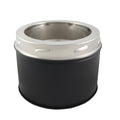 6 Inch (150mm)  Black Twin Wall 120mm Pipe Inc Locking Band on white background