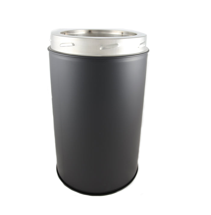 6 Inch (150mm)  Black Twin Wall 300mm Pipe Inc Locking Band on white background