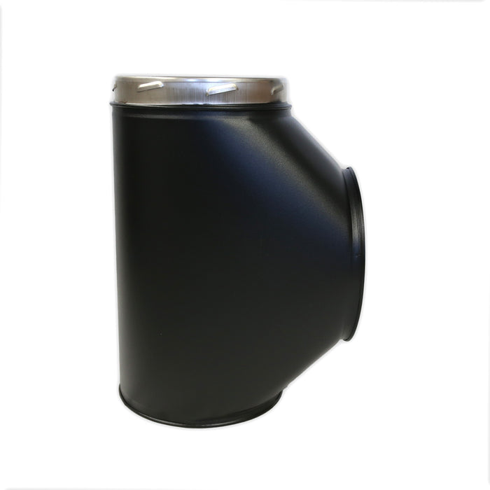 Black Twin Wall 90 Degree Tee with locking band