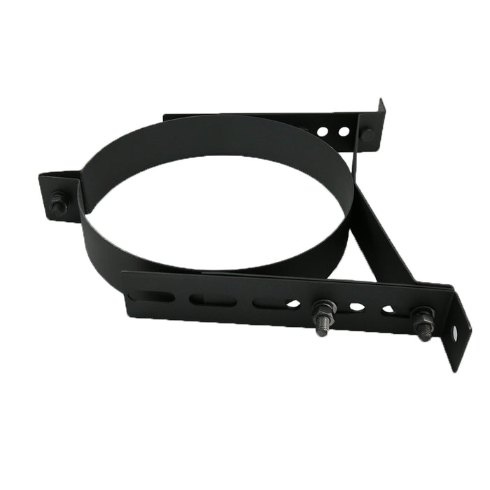 6 Inch (150mm)  Black Twin Wall Adjustable Wall Bracket 50-80mm on white background