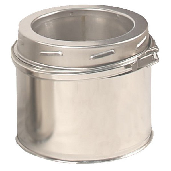 6 Inch (150mm) Twin Wall 120mm Pipe Inc Locking Band white background