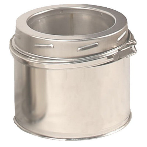 6 Inch (150mm) Twin Wall 120mm Pipe Inc Locking Band white background