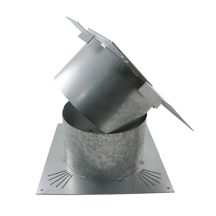 6 Inch (150mm) Twin Wall Flue Fire Stop Kit Unventilated on white background tilted vent