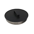 6 Inch Black Twin Wall Flue Tee Cap on white background