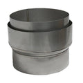 Silver Adaptor for connecting a single wall connector flue to flexi flue.
