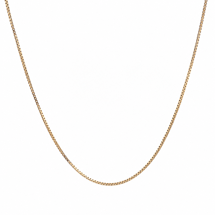 Adjustable Box Chain necklace in 14k gold filled