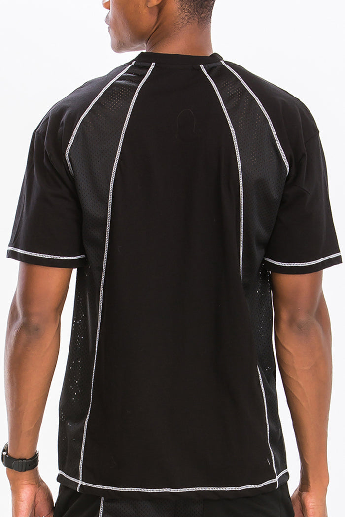 Alvin Mesh Contrast Short Set