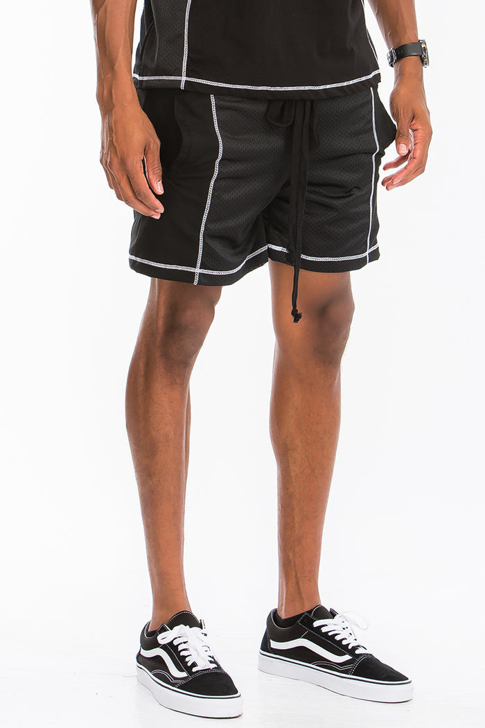 Alvin Mesh Contrast Short Set