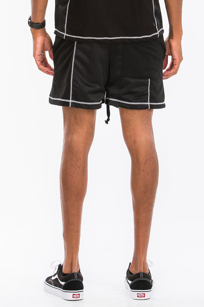 Alvin Mesh Contrast Short Set