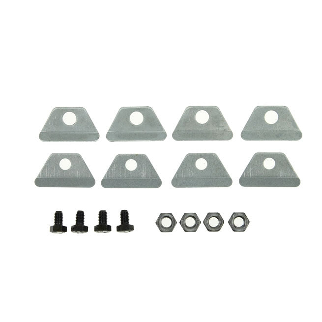 brackets and bolts on a white background