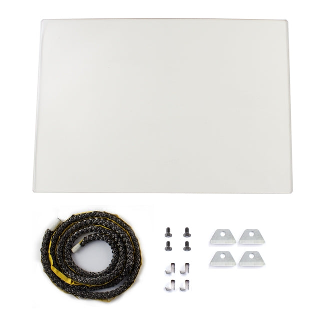 glass kit for multifuel stove on white background