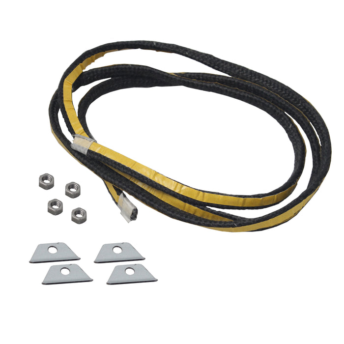 Gasket and Glass Clips on a white background