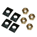 bolts on white background