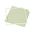 Glass and Gasket for multifuel stove on white background