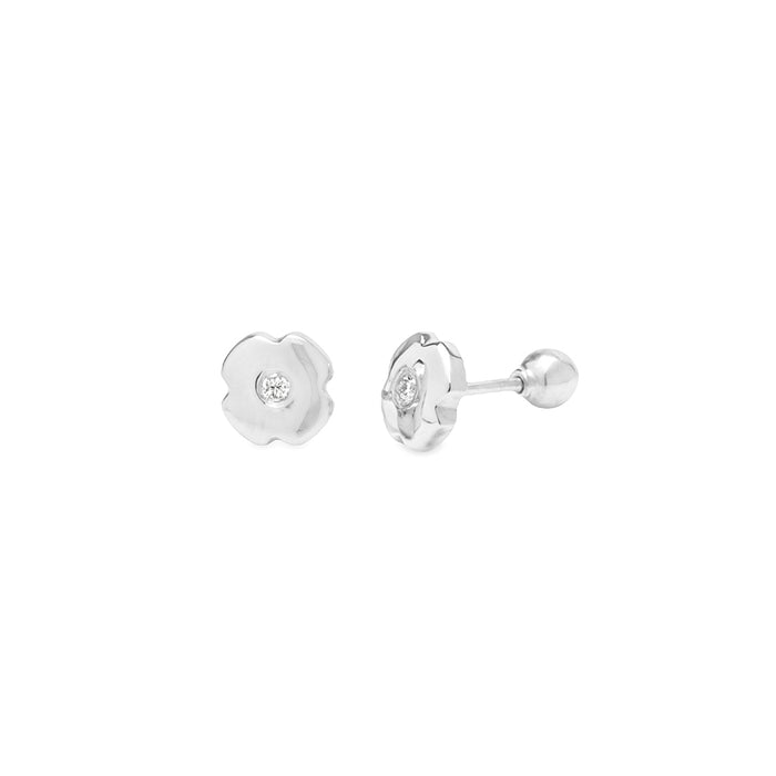 Aretes flor 14K - Eternity Diamonds
