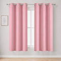 Baby Pink Blackout Curtains/42 X 63 Inch/Set of Two Panels Grommet Bedroom Curtains
