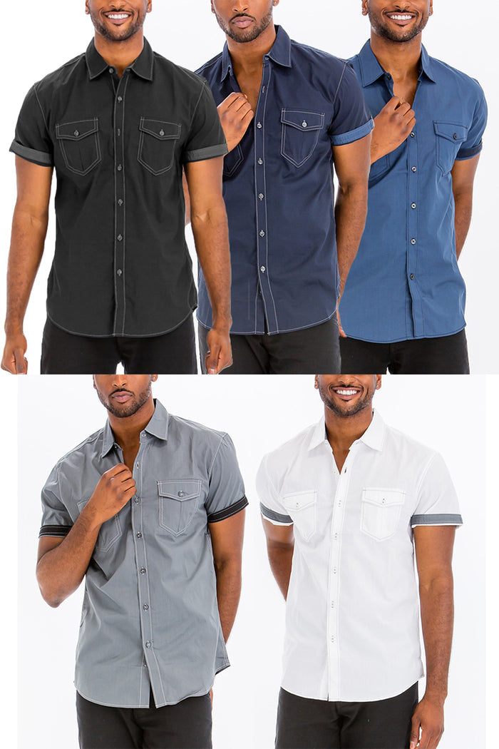 Banks Outline Stitch Button Up