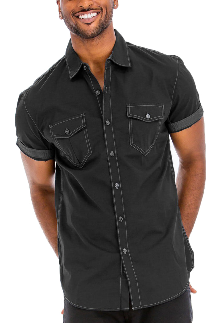 Banks Outline Stitch Button Up