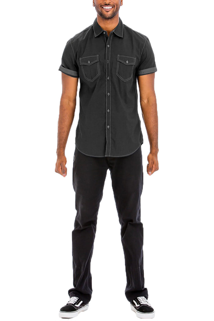 Banks Outline Stitch Button Up