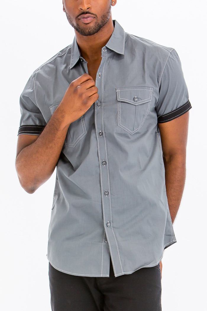 Banks Outline Stitch Button Up