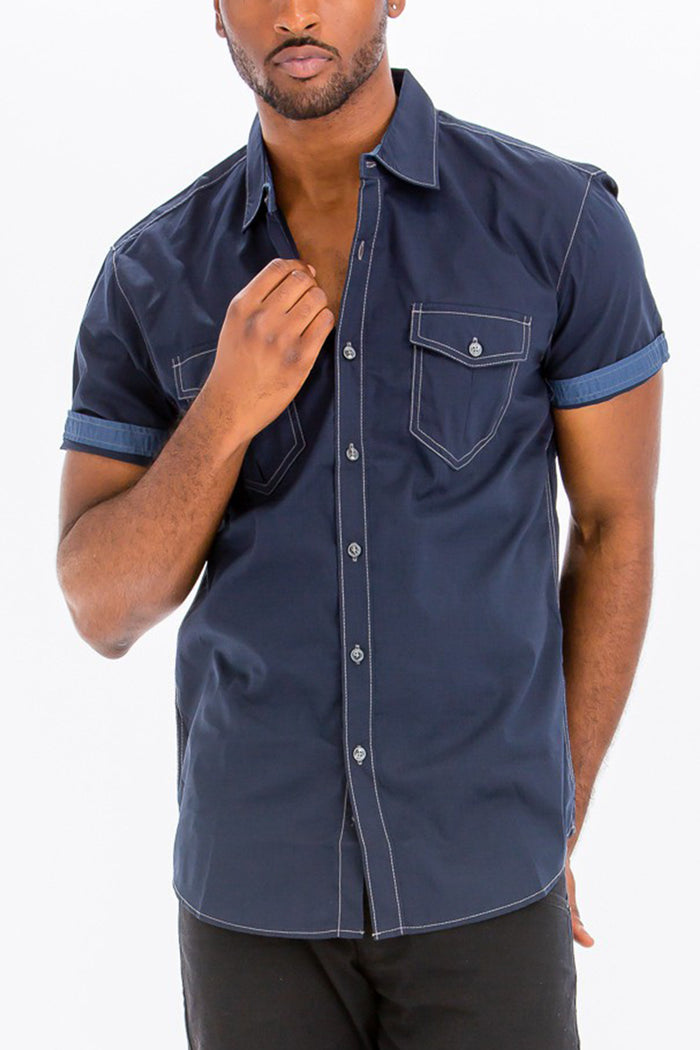 Banks Outline Stitch Button Up