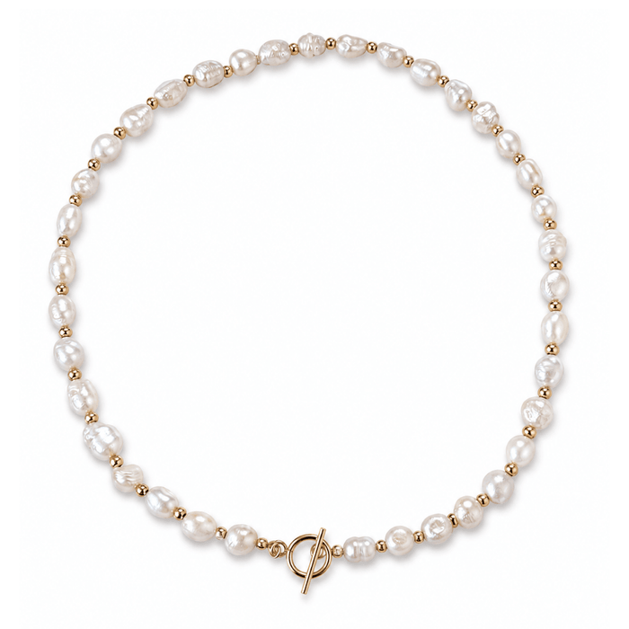 Baroque Pearl Beaded Necklace - Le Serey
