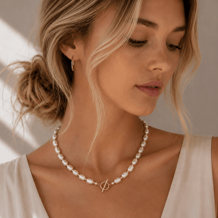 Baroque Pearl Beaded Necklace - Le Serey