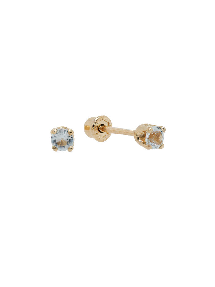 Birthstone Studs aguamarina - Eternity Diamonds